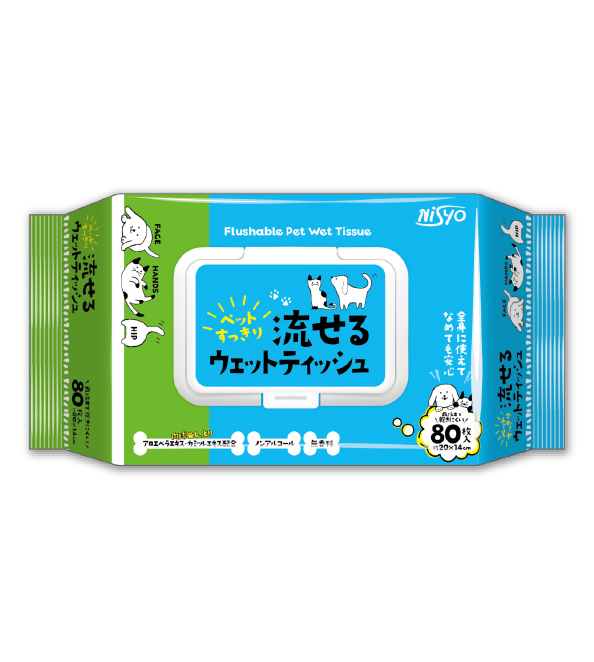 流せるペットウェットティッシュ